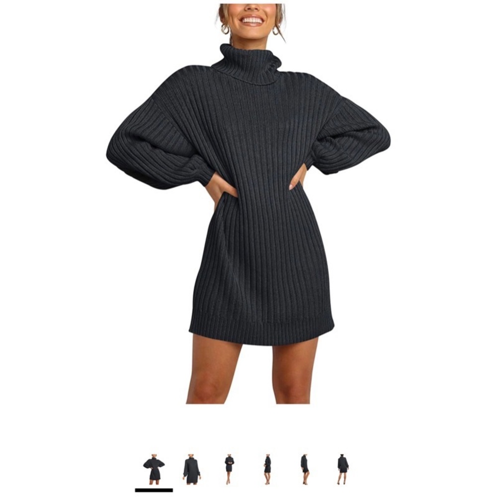Black sweater dress
